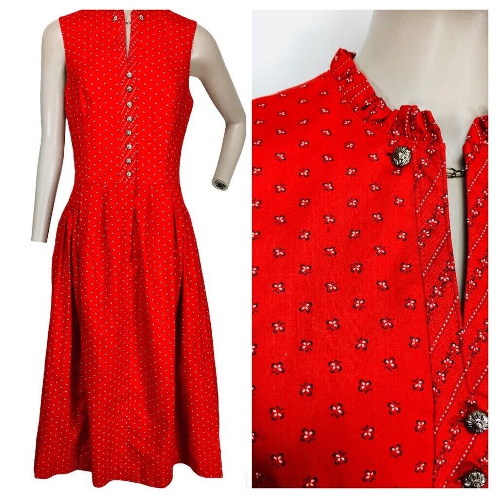 Vintage Traditional Dirndl Oktoberfest Princess Seam Sweet 60s Kaletsch Dress